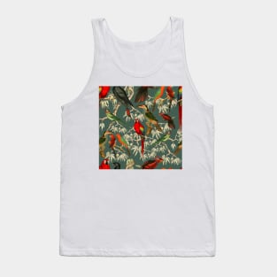 Tropical birds - green Tank Top